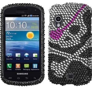 Black Pirate Skull Rhinestone Bling Case